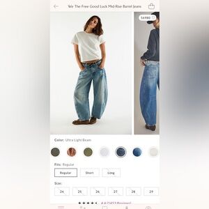 We The Free Good Luck Barrel Jeans